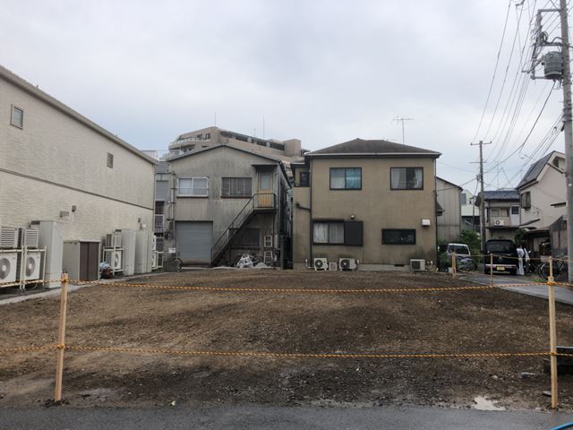 東京都大田区南六郷の軽量鉄骨造2階建て解体工事後の様子です。